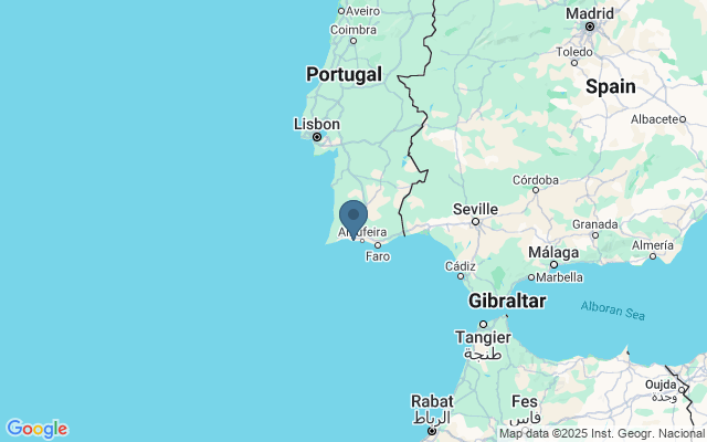 Kaart met locatie Praia da Marinha